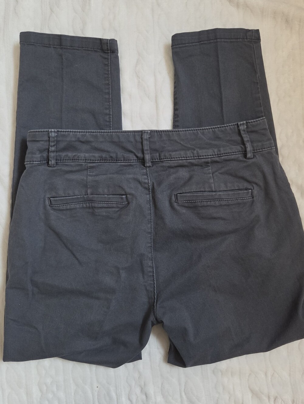 Loft Gray Formal Workwear Office Business Casual Chino Pants 6 Petite - Picture 3 of 5